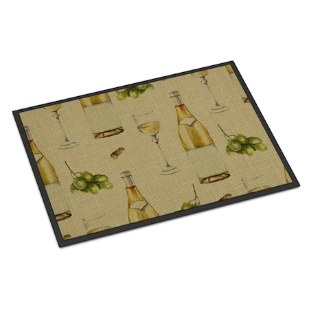 Carolines Treasures White Wine on Linen Indoor or Outdoor Mat, 24 x 36 in. BB5194JMAT